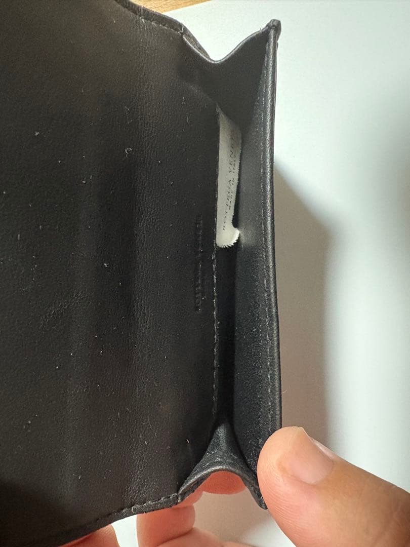 BOTTEGA VENETA ブラック レザー 名刺入れ カードケース 中古品