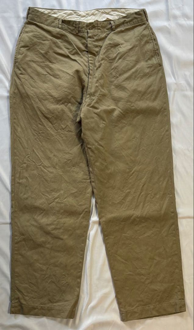 60s ミリタリーチノ 実物本物38×33 実寸（37×32）