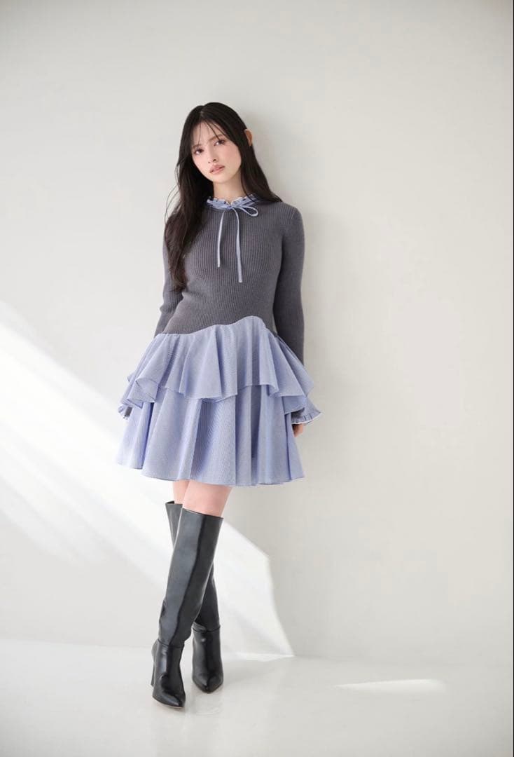 スナイデル Sustainableドッキングミニニットワンピース　ST