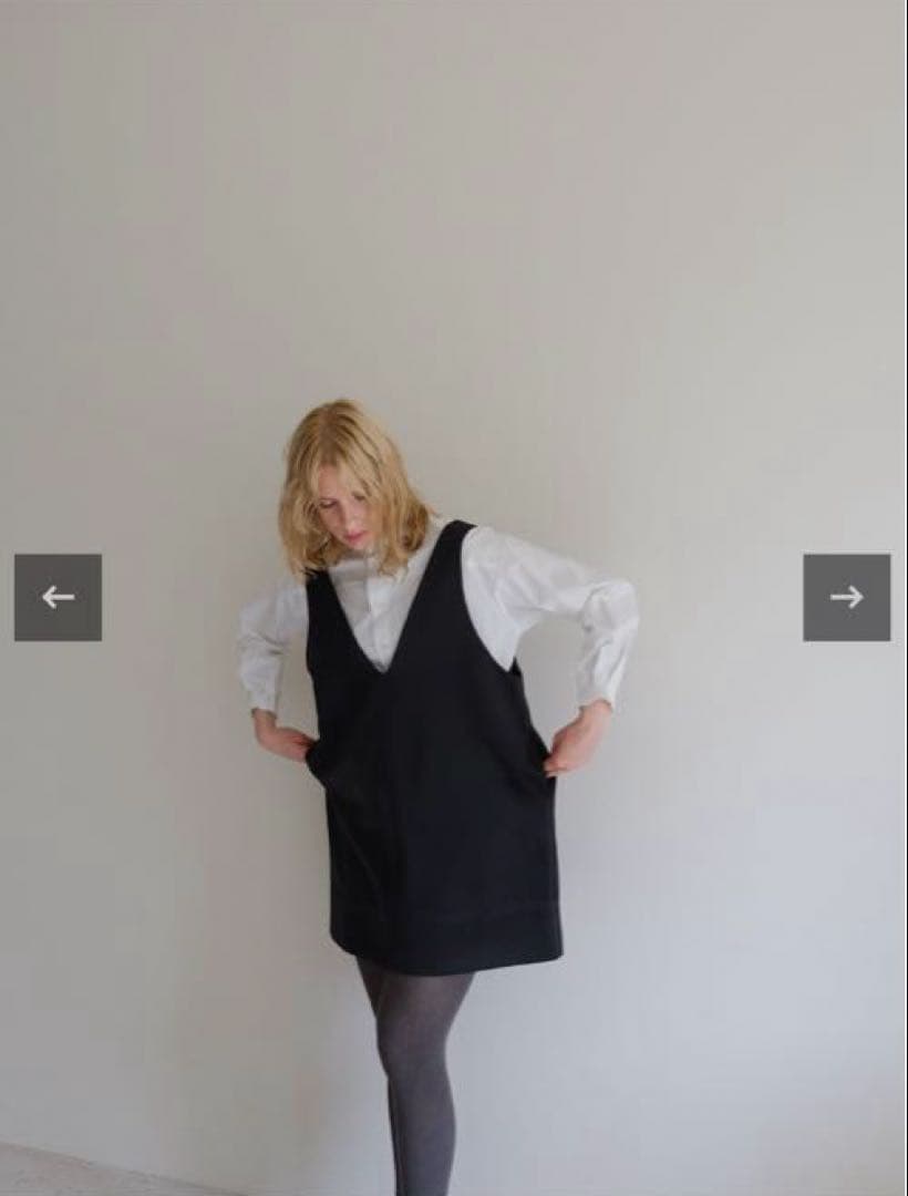 ワンピース eLLa. satin twill jumper skirt