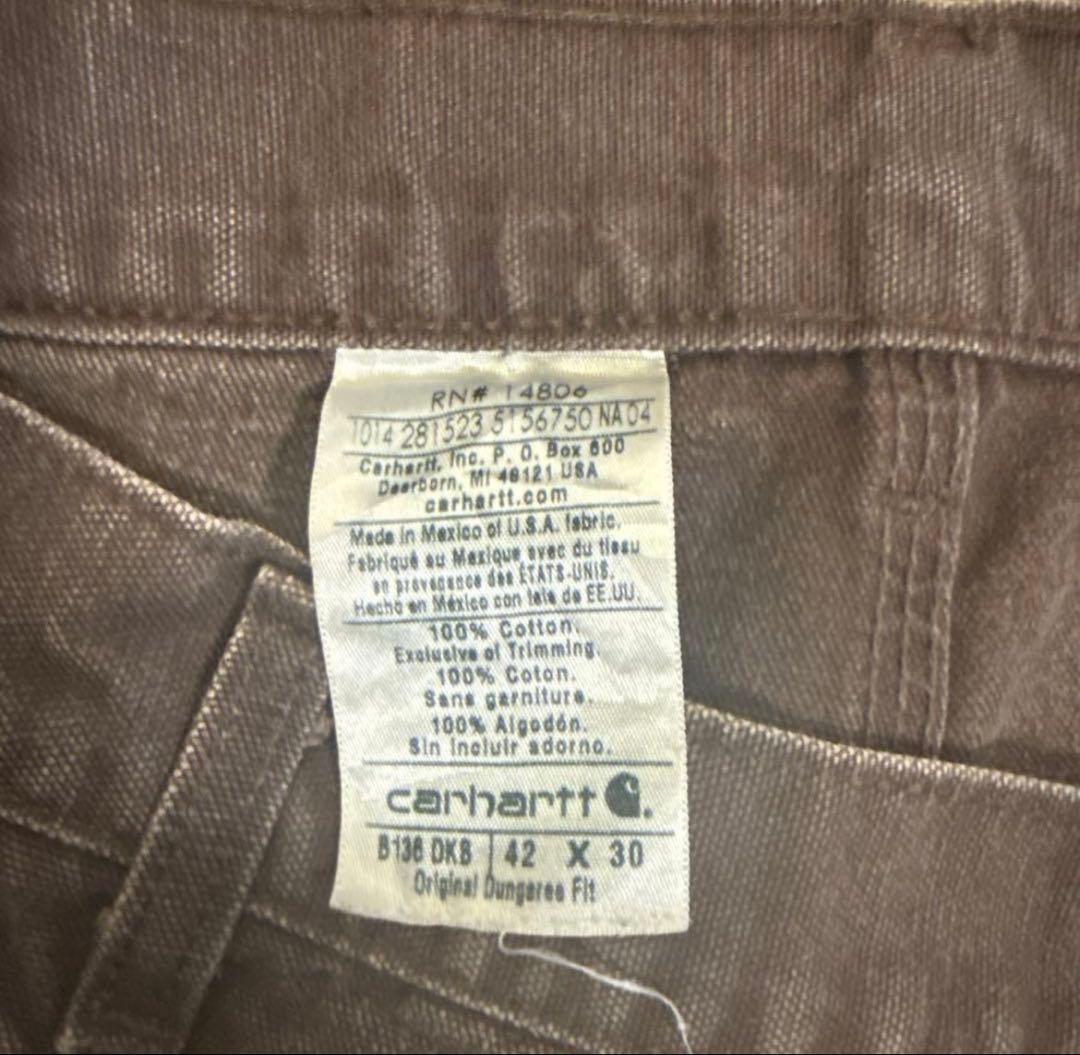 れ*れ様 カーハート ダブルニー 茶色系 W42 メキシコ製