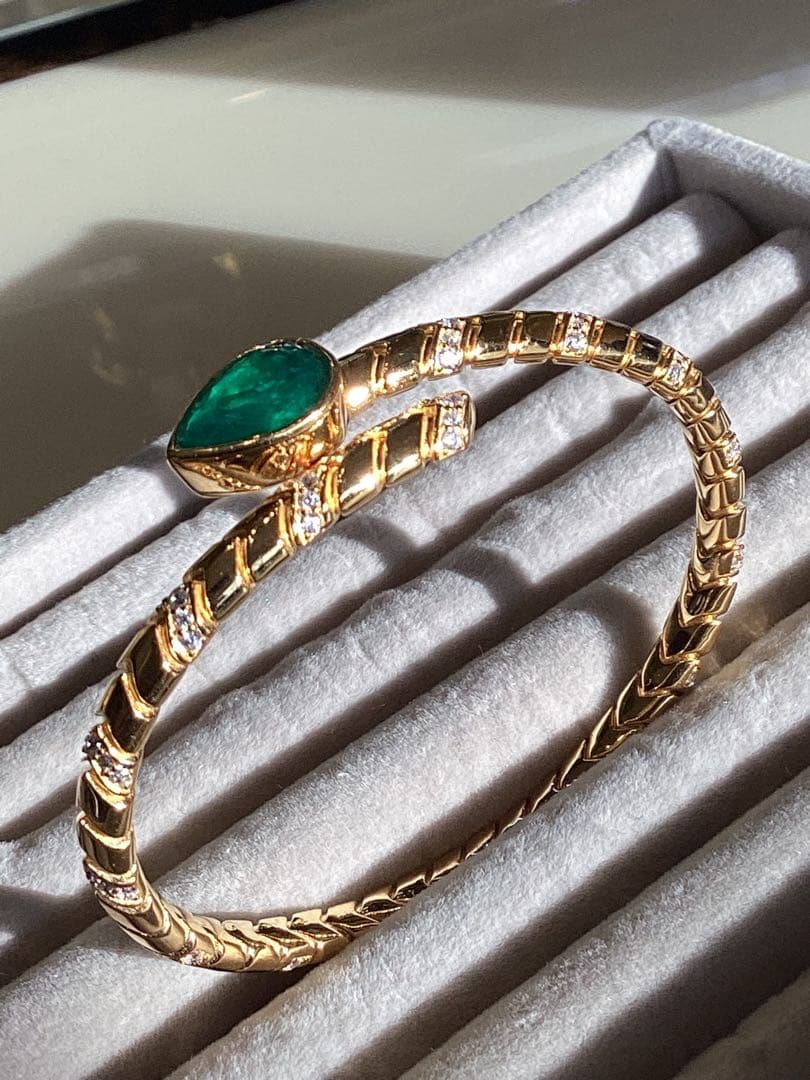 SHAWN❣️ 合成エメラルドコロンビアタイプ　バングル