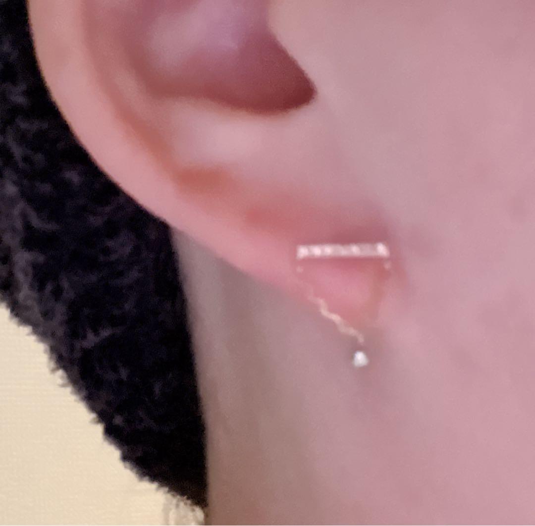 〈Hirotaka〉ダイヤモンド片耳ピアス希少デザイン