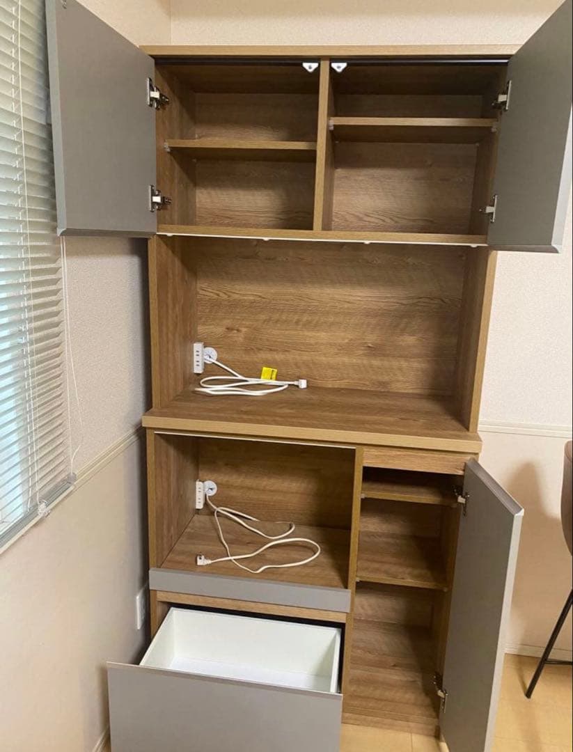 【美品】大川家具　食器棚