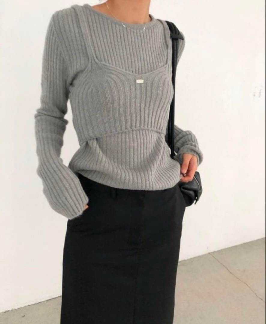 韓国セレクトショップ購入　ニットビスチェセット