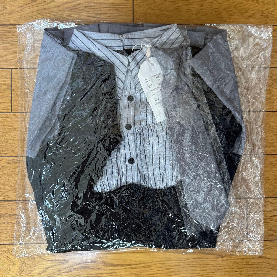 ♥️ダーリッチ Darich シャツドッキングニットミニワンピース BLK ♥️