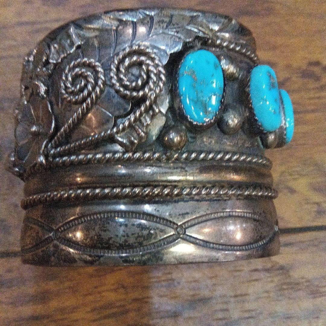 シルバー ターコイズ オープンバングル