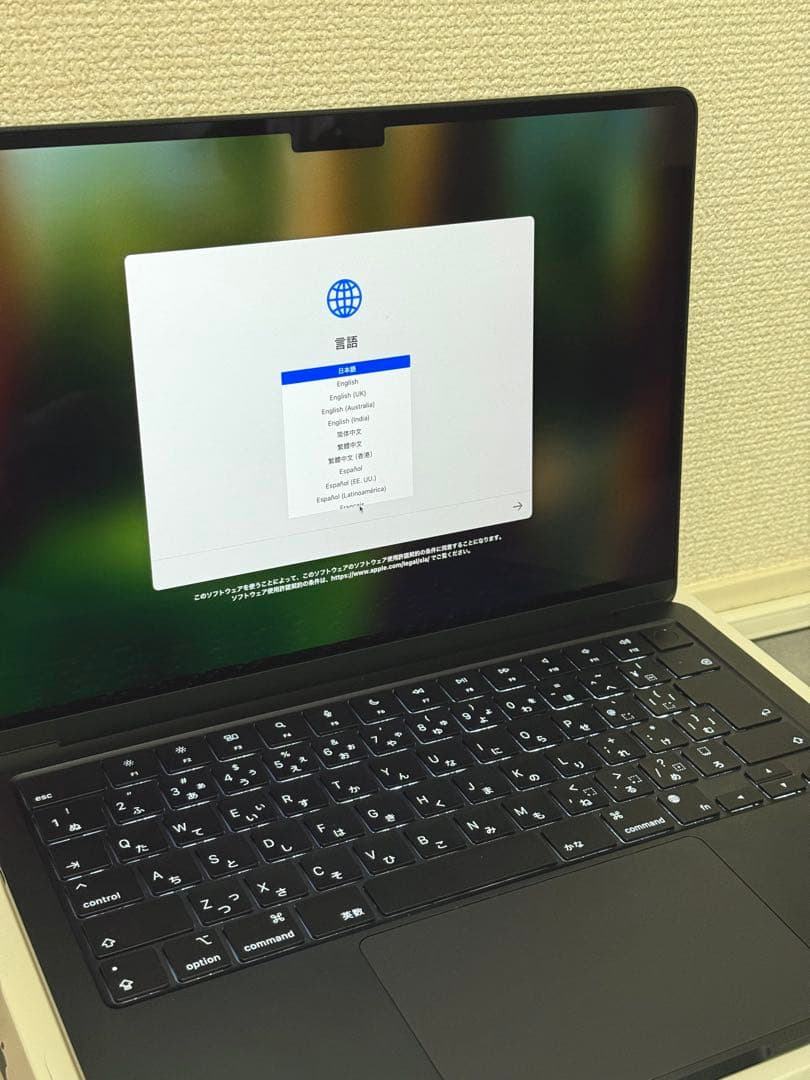 【美品】MacBookAir M2 メモリ16GB ミッドナイト