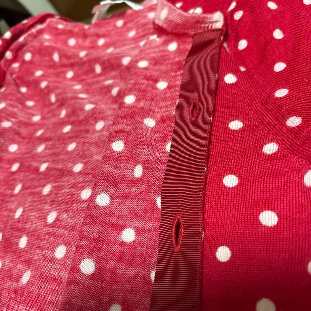 コムデギャルソンガール★レディース★カーディガン（赤×白の水玉）