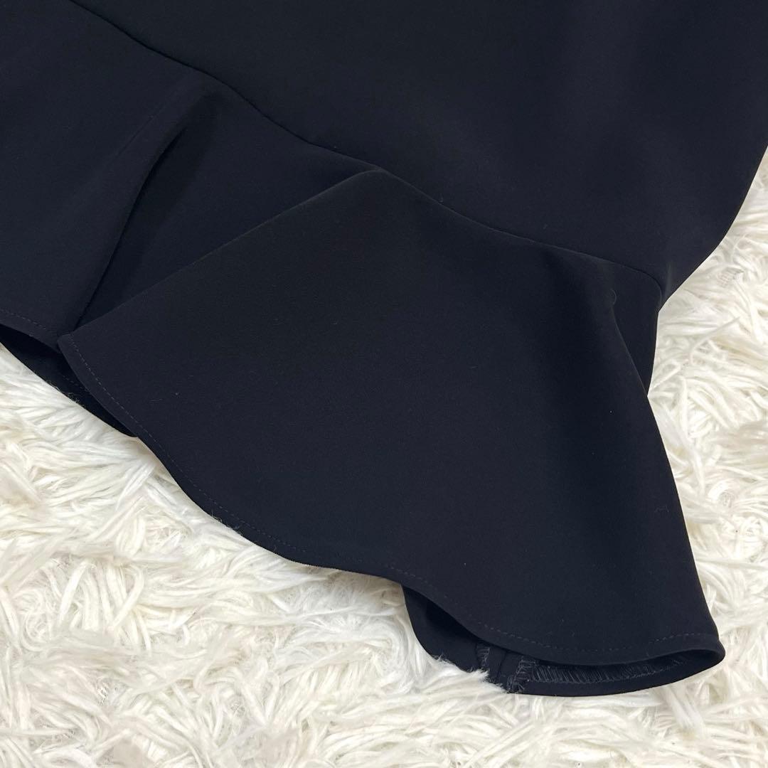 YOKOCHAN フロントフリルヘムワンピース ブラック Mサイズ