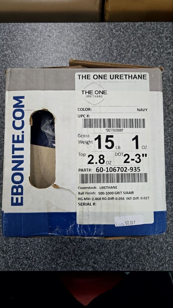 EBONITE THE ONE URETHANE ボウリングボール 15ポンド