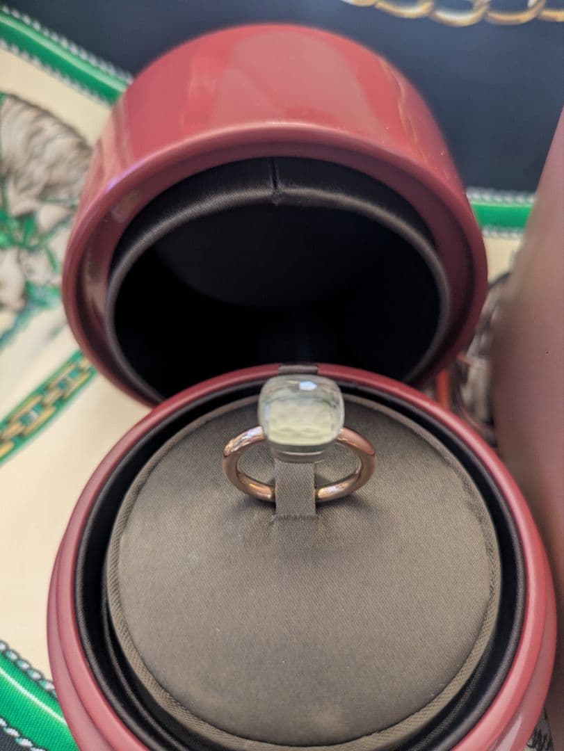 ポメラート ヌード クラシック プラシオライト リング 750(PG×WG)53