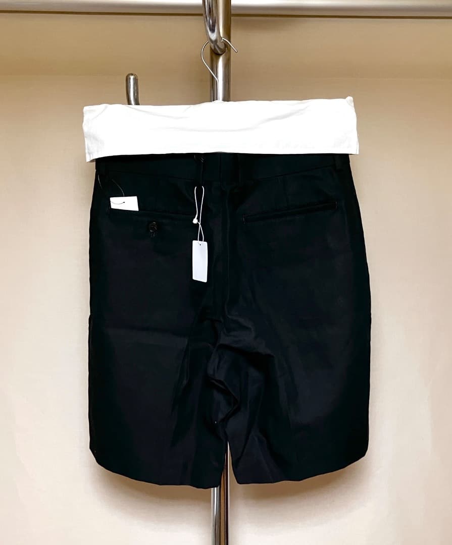 新品 3 auralee 24ss コットンリネンチノショーツ 黒 17937