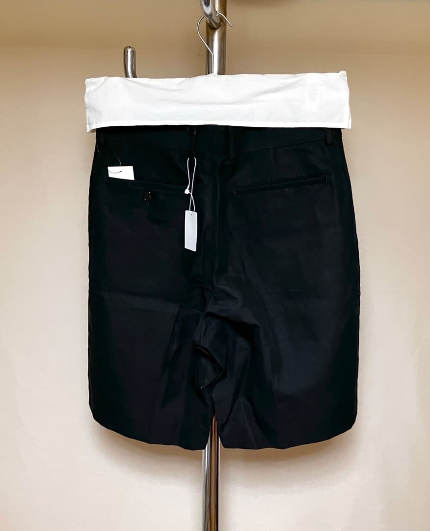 新品 3 auralee 24ss コットンリネンチノショーツ 黒 17937