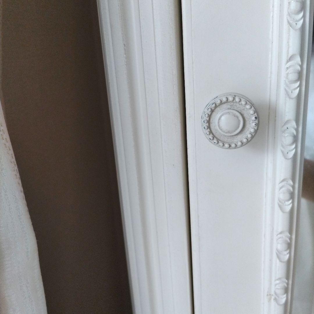 レガシー社　ガブリエラ　ミラー付きワードローブ　アンティーク　ホワイト　チェスト