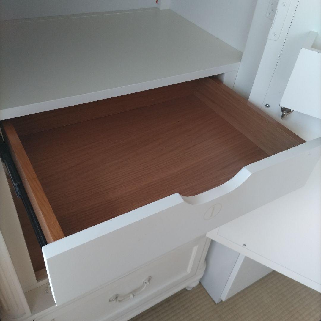 レガシー社　ガブリエラ　ミラー付きワードローブ　アンティーク　ホワイト　チェスト