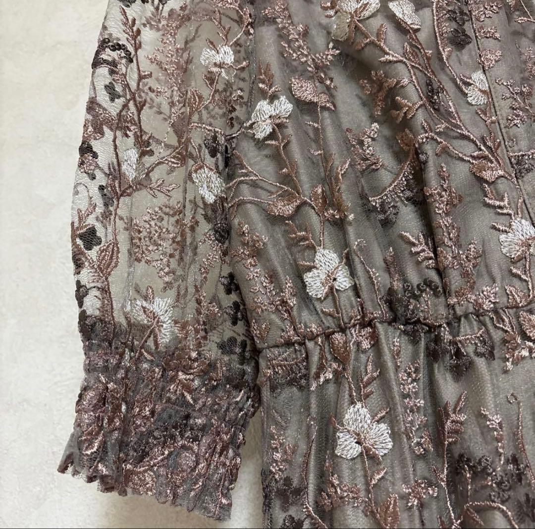 【ゆき】Dorry Dollドリードールアンティーク刺繍レースワンピース