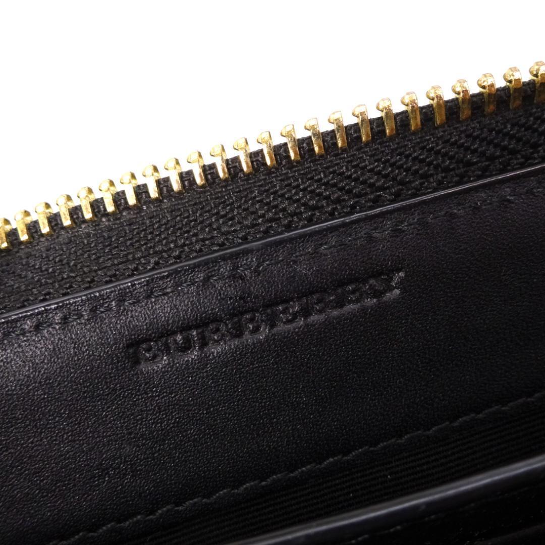 本物 良品 ■バーバリー■ノバチェック ブラウン ラウンドファスナー長財布