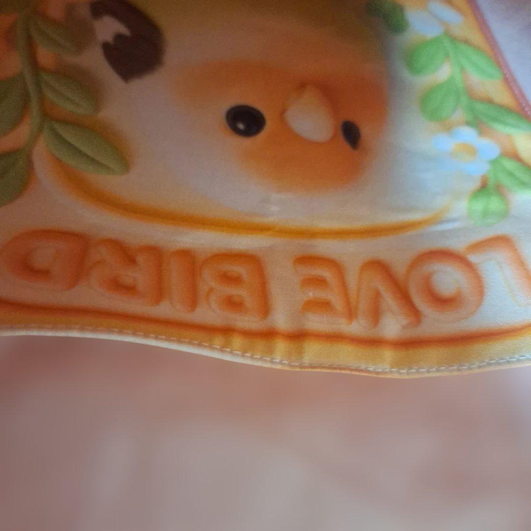 インコパネル生地　ハンドメイド　まちなしバッグ　フラットポーチ