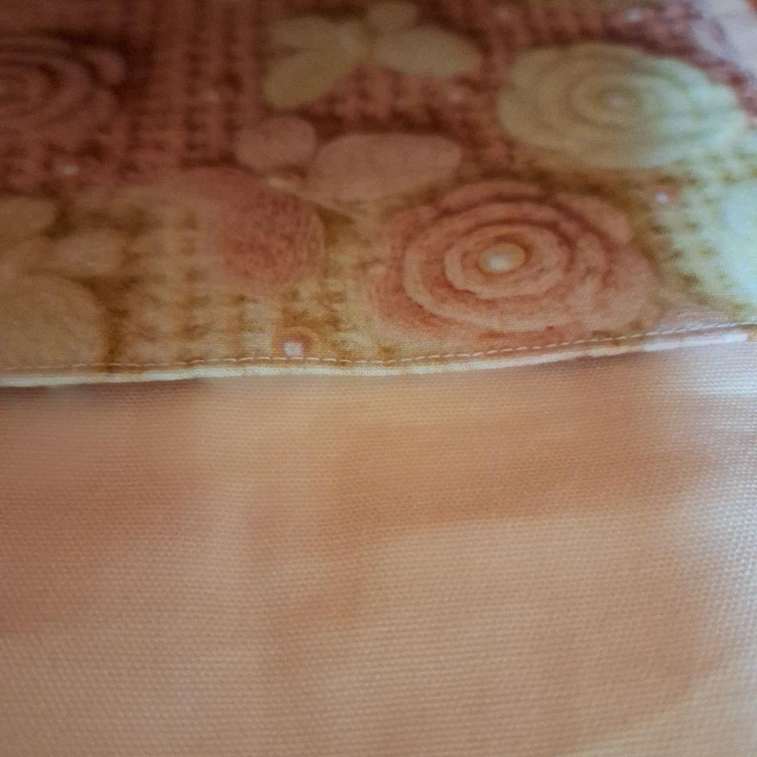 インコパネル生地　ハンドメイド　まちなしバッグ　フラットポーチ