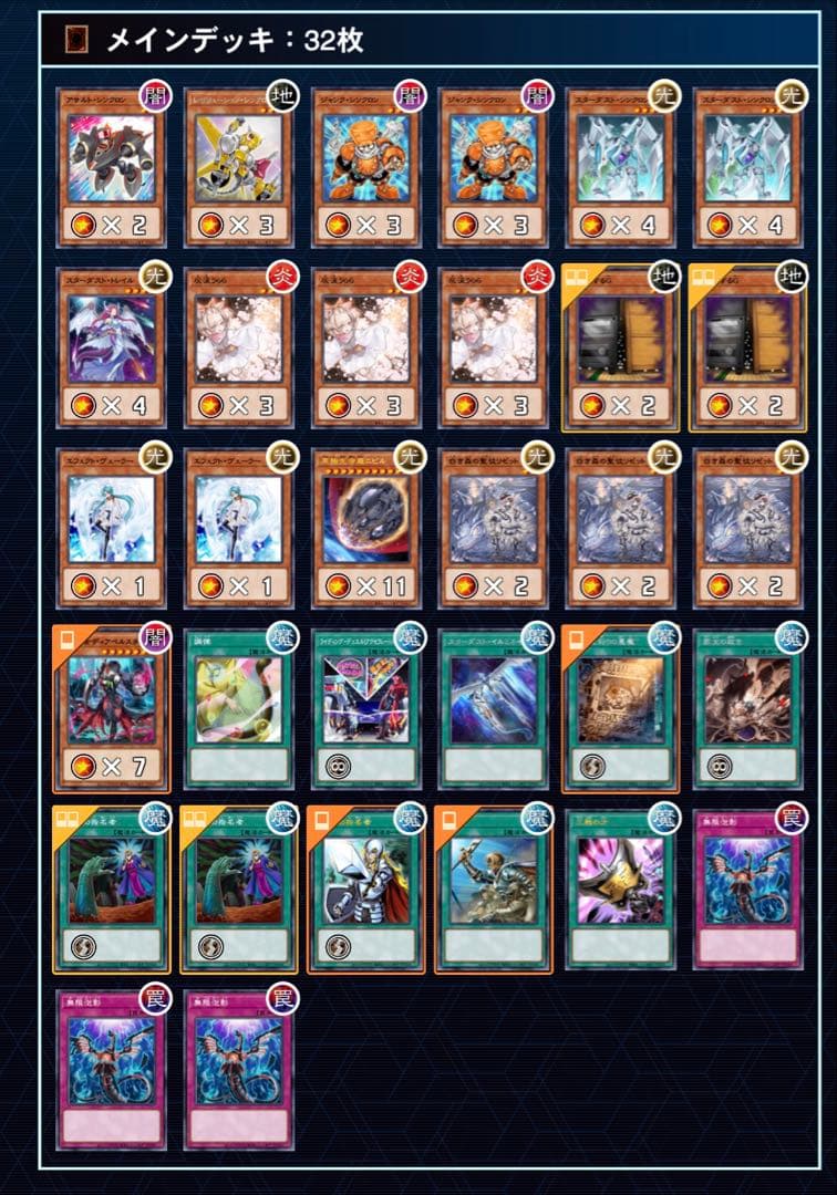 構築済みデッキ　ガチ構築シンクロン　シク多数　レアリティUPに！