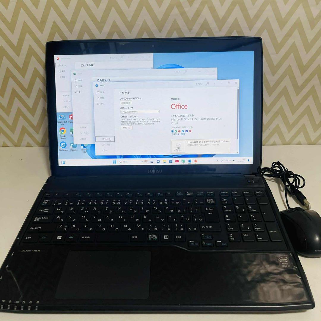 T18 Fujitsuノートパソコン i7高速 WEBカメラ Windows11