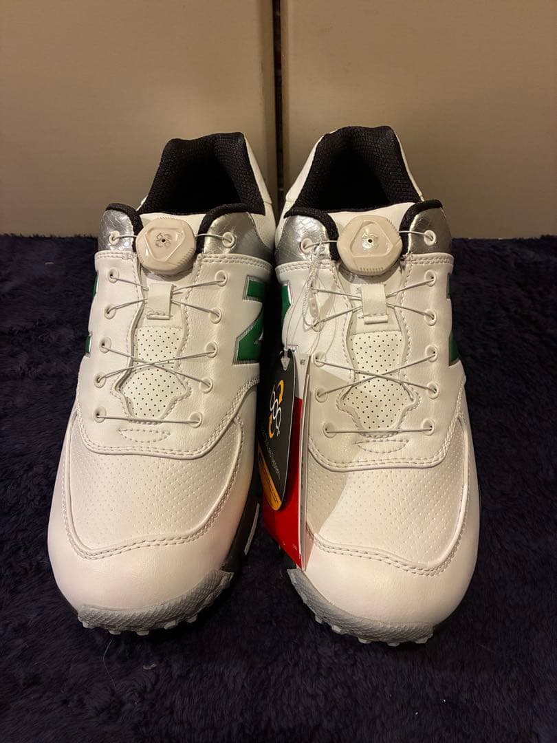 極美品NEW BALANCE MGB574 ゴルフシューズ シロ 26 boa