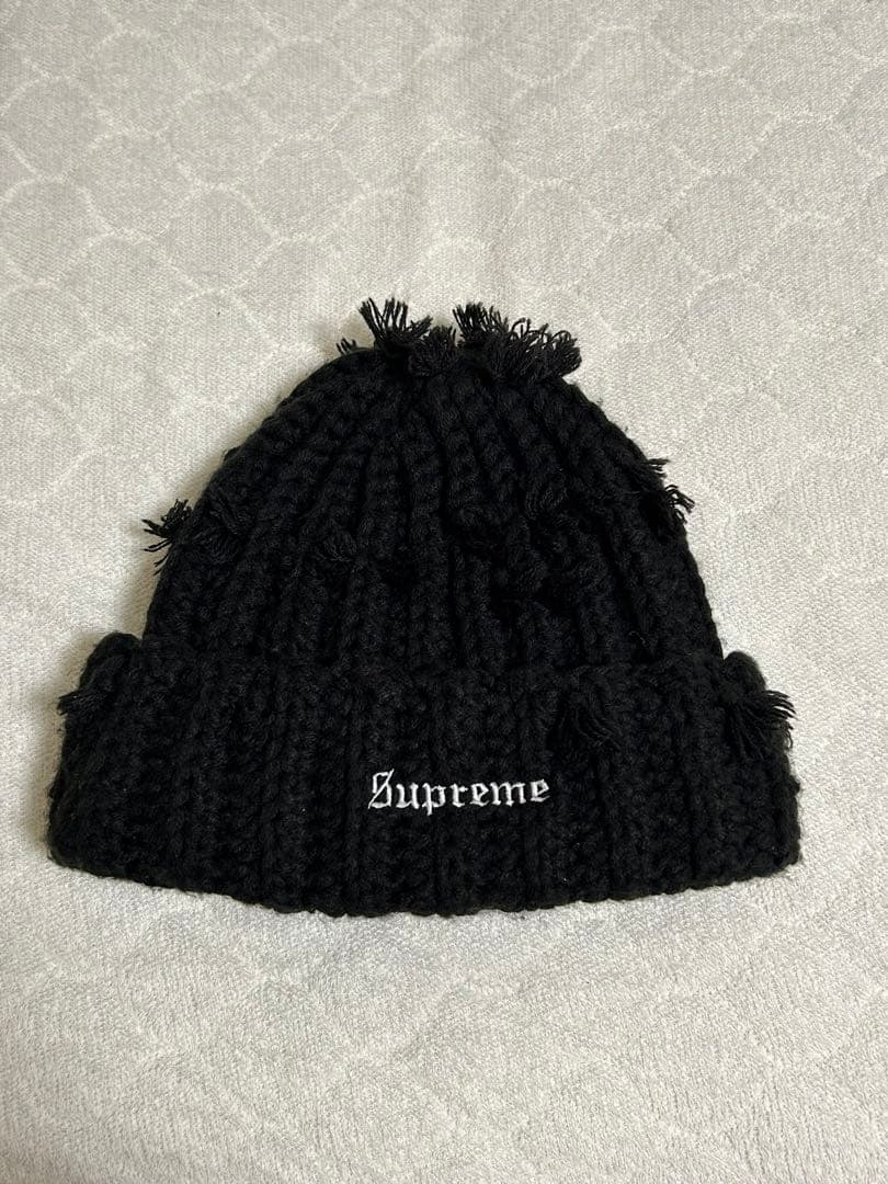 【新品】Supreme Hand Tied Beanie BLACK ビーニー
