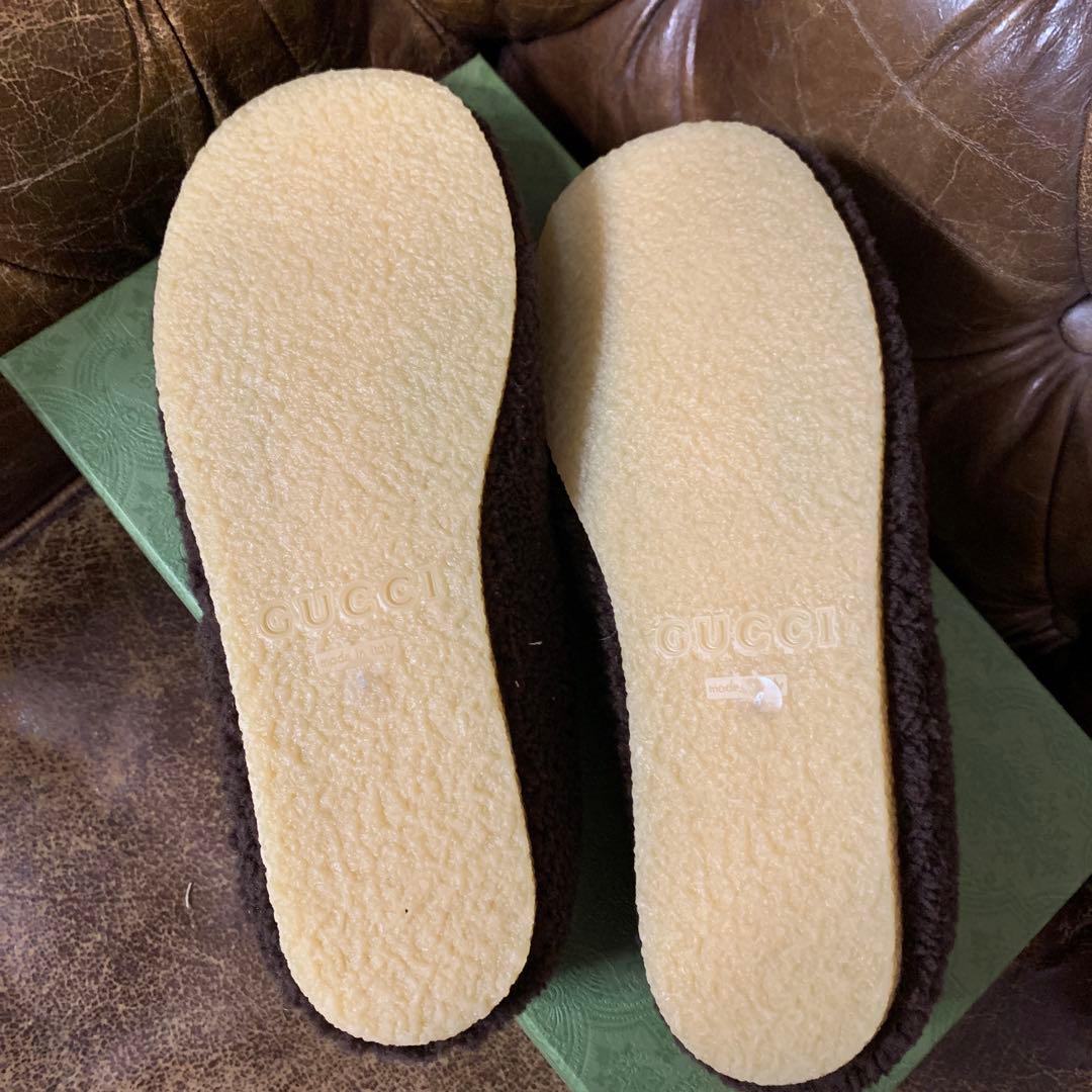 GUCCI ムートン ローファー ホースビット　BROWN 8