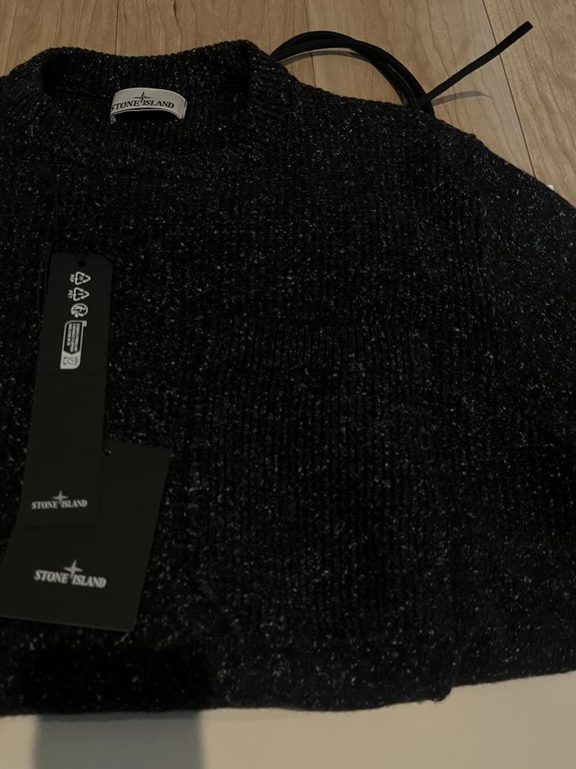 ★極美品 stone 黒7ゲージニット M ショッパー付き★