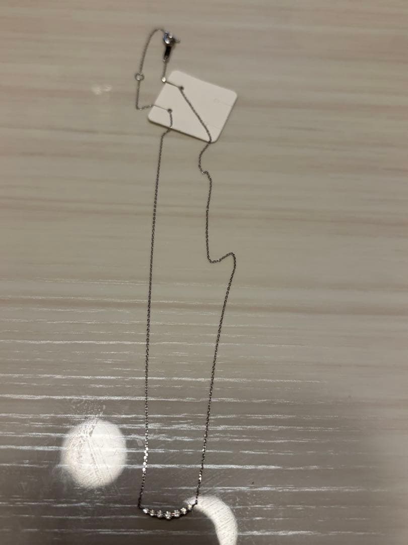 ち*こ様 4℃ : K10ホワイトゴールドネックレス