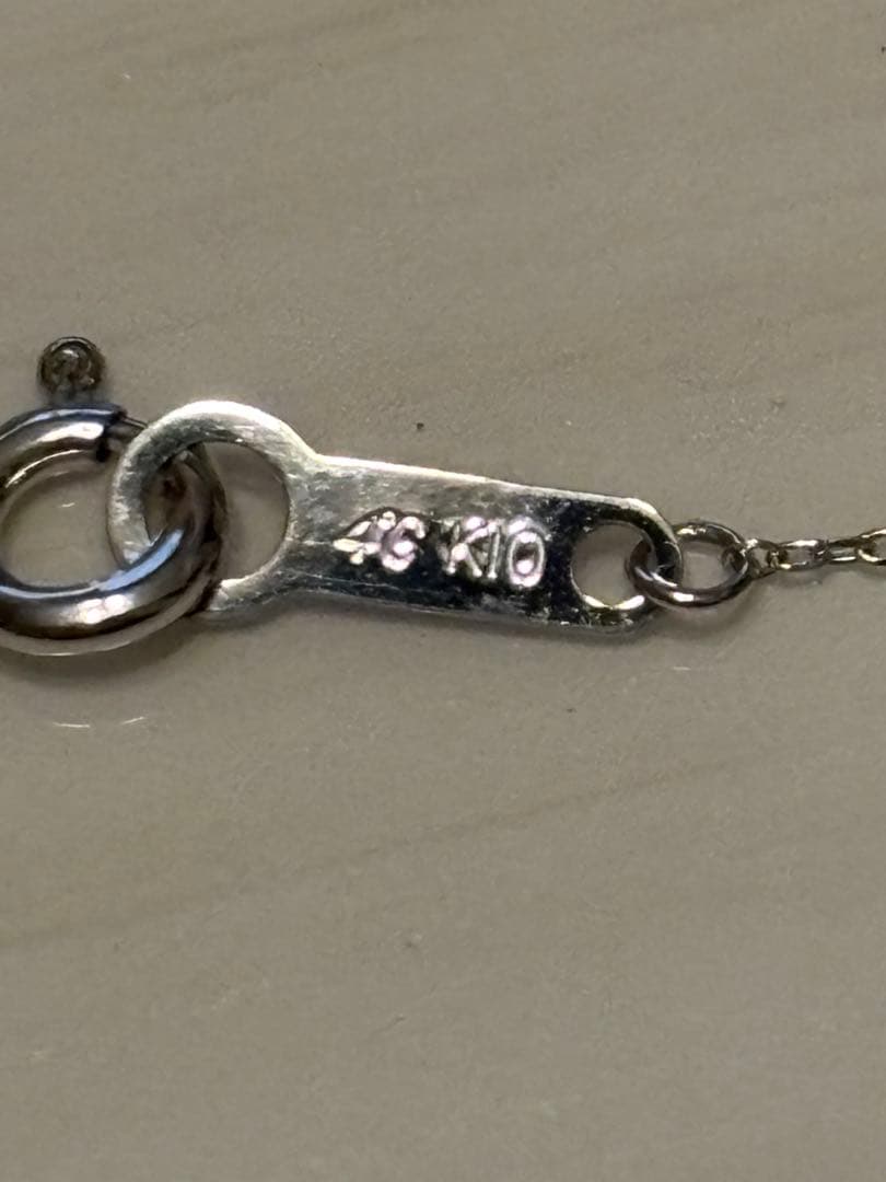 ち*こ様 4℃ : K10ホワイトゴールドネックレス