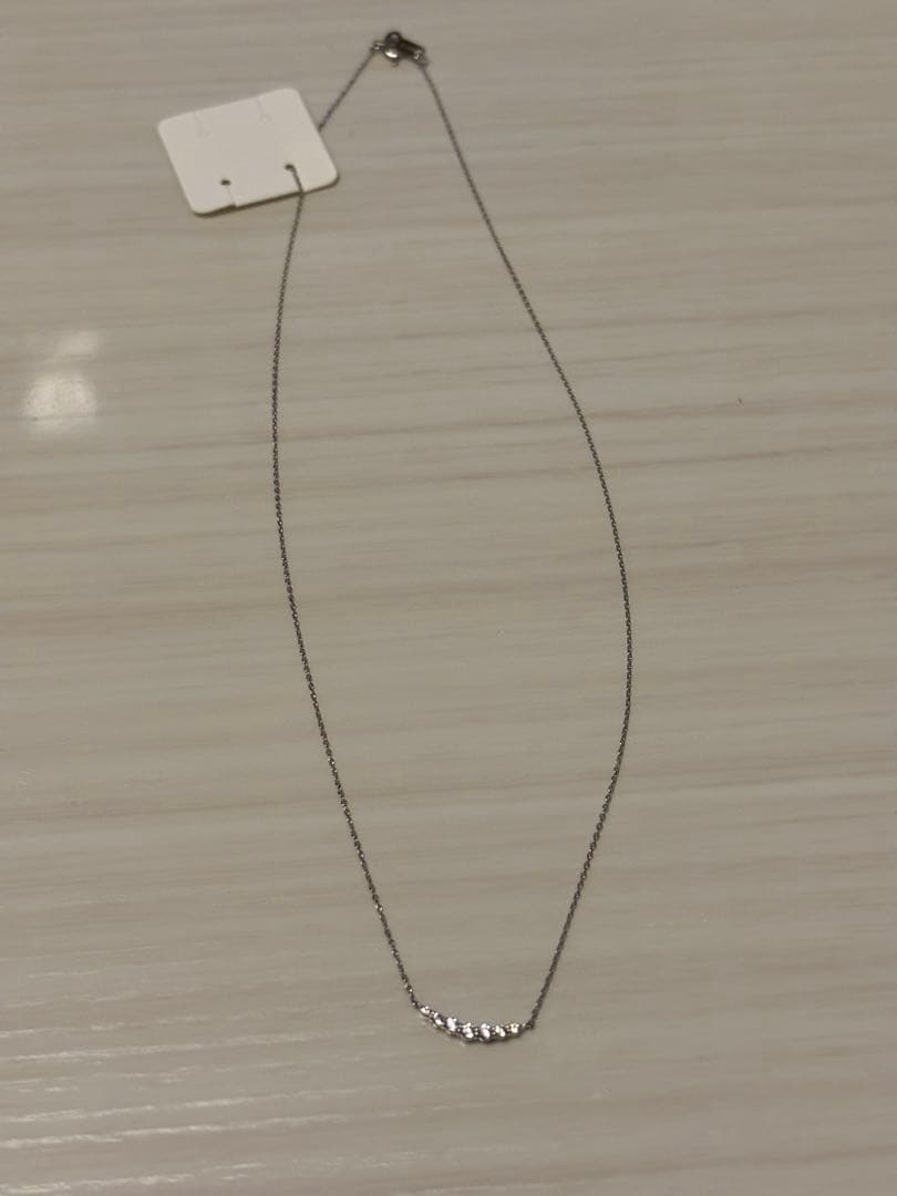 ち*こ様 4℃ : K10ホワイトゴールドネックレス