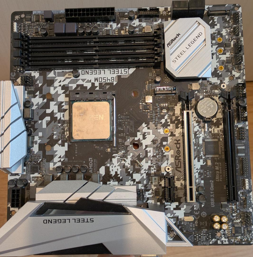 Ryzen7 5700X3D B450M steel legend マザーボード