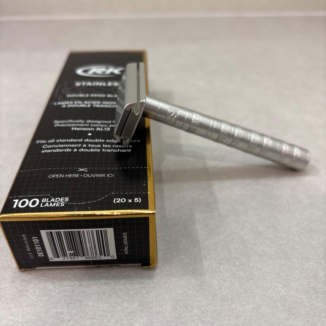 HENSONSHAVING AL13 シルバー　替え刃95枚付き
