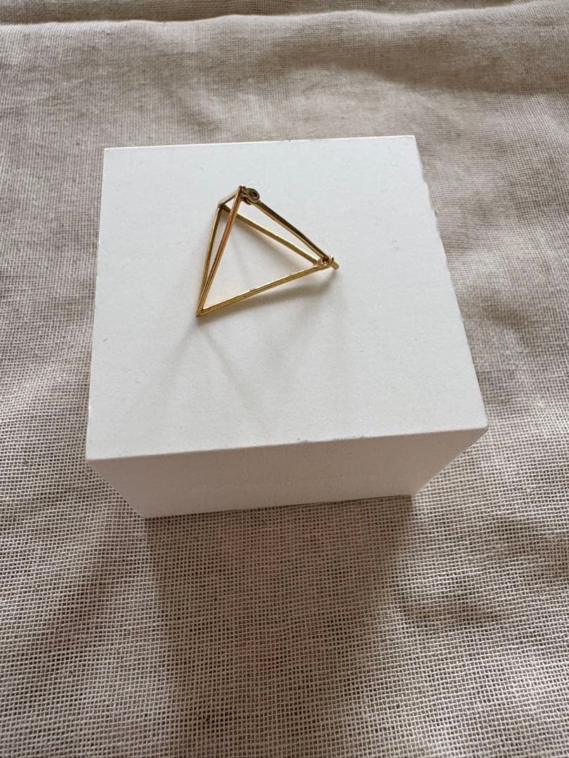 shihara 3D Triangle ピアス 18K 20mm （シハラ）