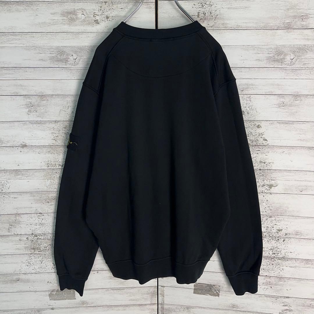 11766【美品・QR鑑定済み】ストーンアイランド　XLサイズスウェット　黒