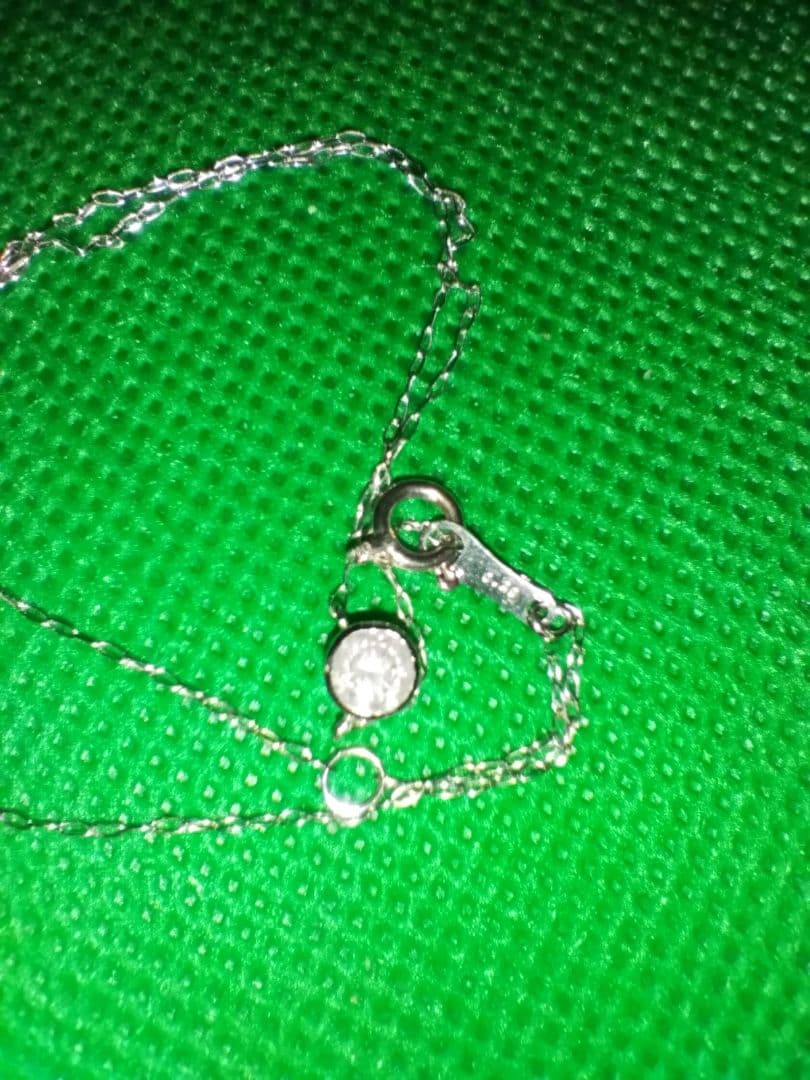 K18WGネックレス　ダイヤモンド0.2ct　綺麗なダイヤ