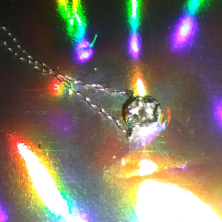 K18WGネックレス　ダイヤモンド0.2ct　綺麗なダイヤ