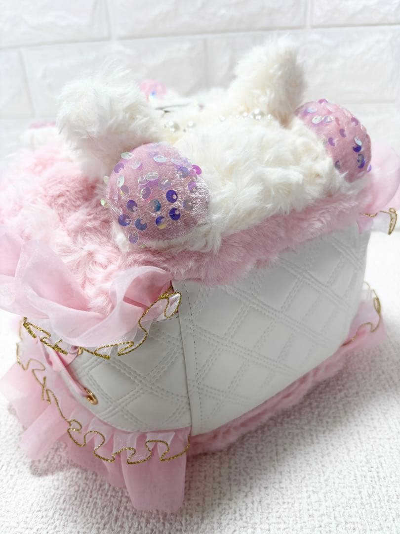 そ*2様 コヤンイサムチョン　ハンドメイド　ファーフリルバッグ　ピンク　ルミちゃ