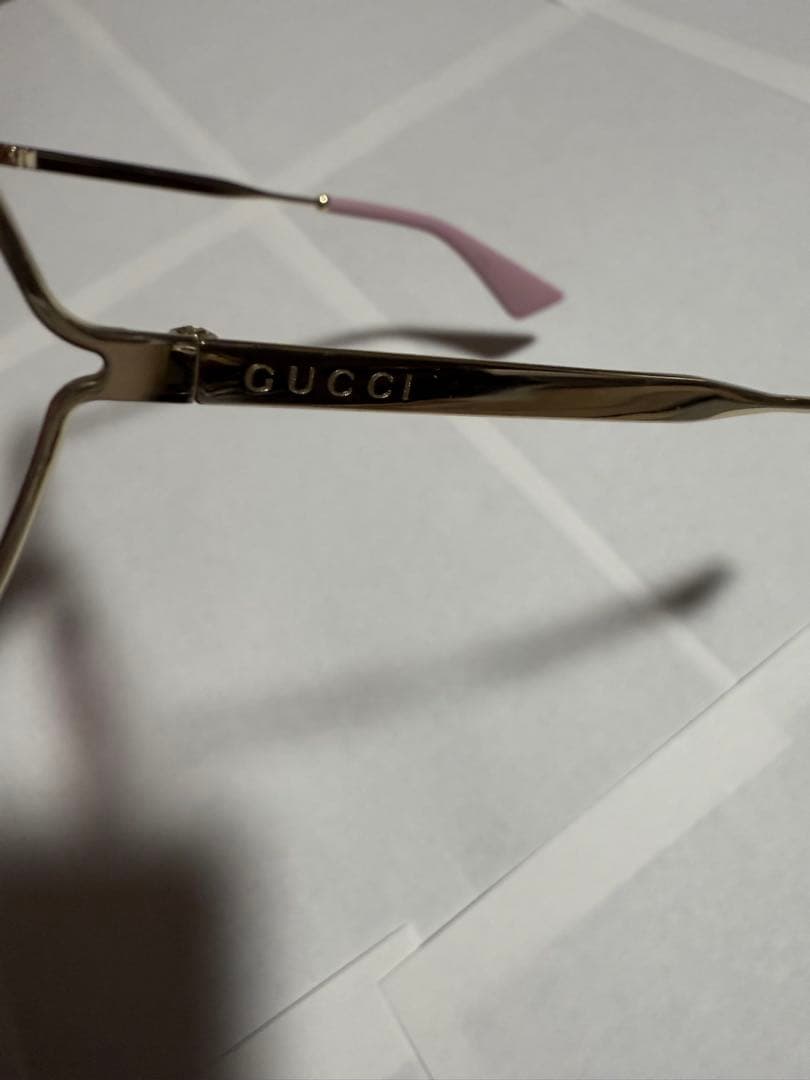 【大幅値下げ】GUCCI ピンクレンズ ゴールドフレーム サングラス