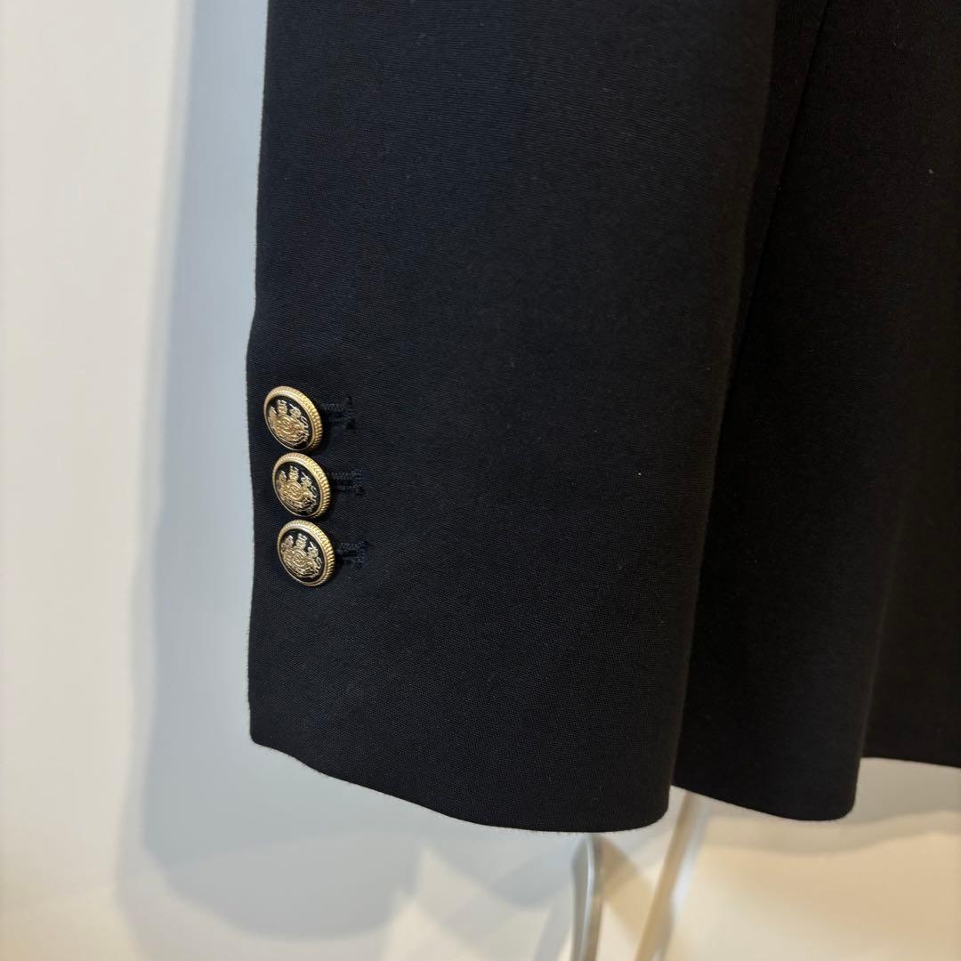 ZARA ダブルブレストブレザー ジャケット 金ボタン 黒 L