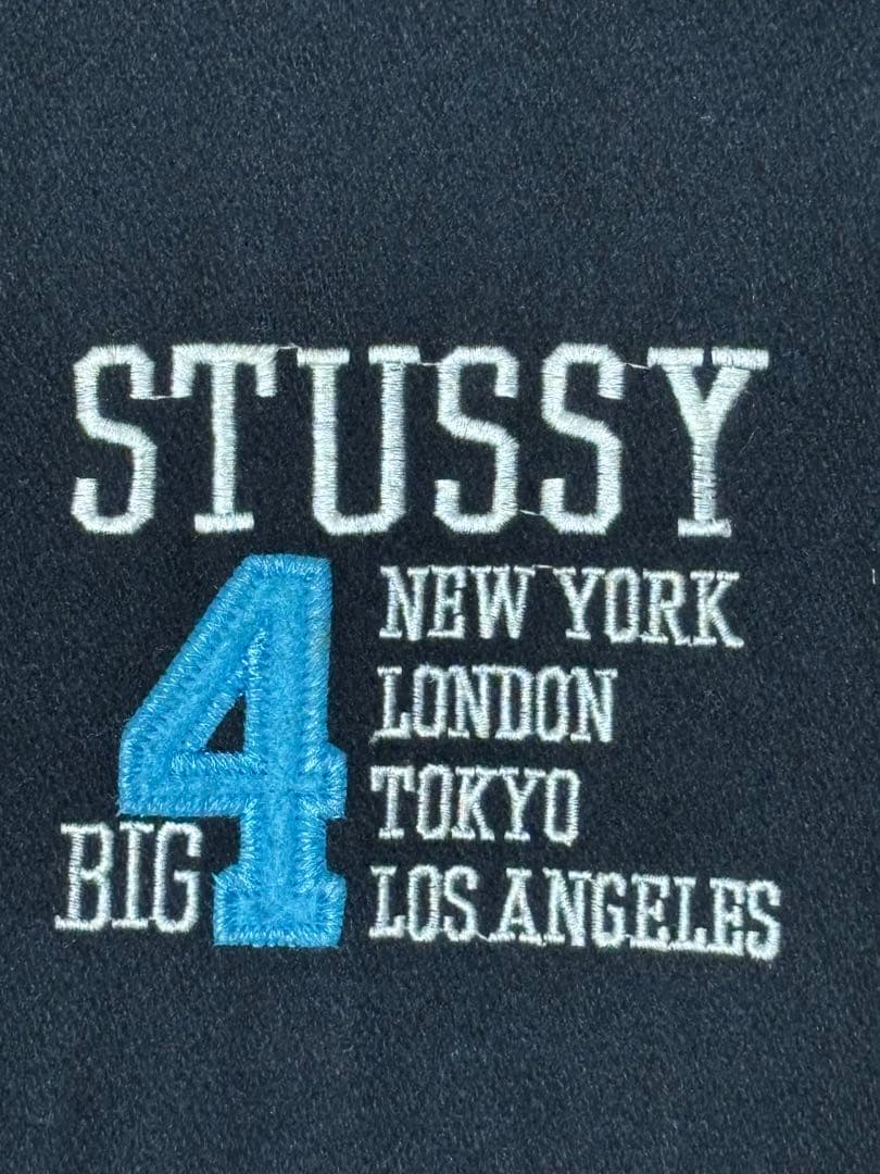 OLD STUSSY Big4 スタジャン M ホワイト