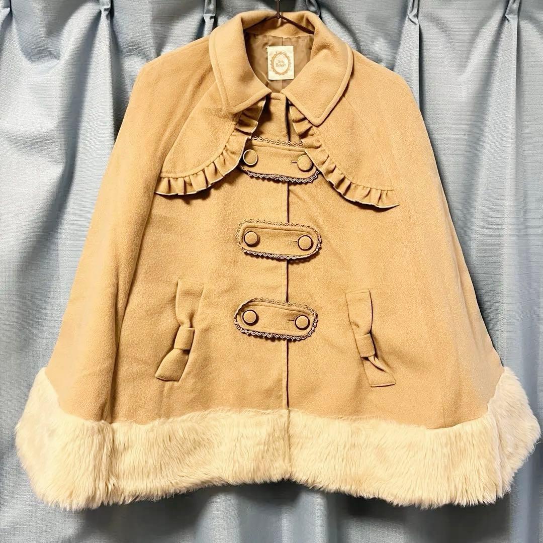 Ank Rouge ベージュ ケープコート ポンチョ