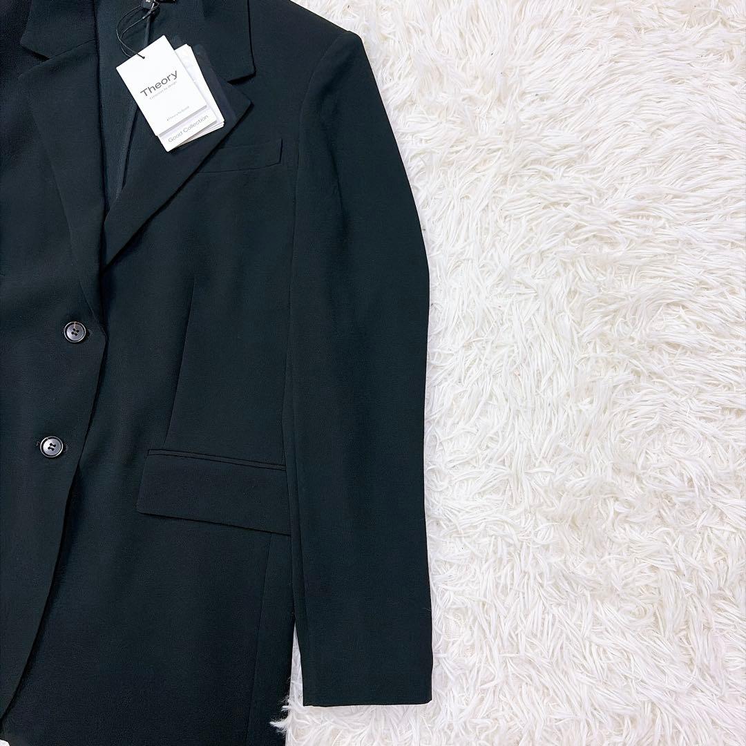 【未使用】theory Satin Crepe Straight Blazer