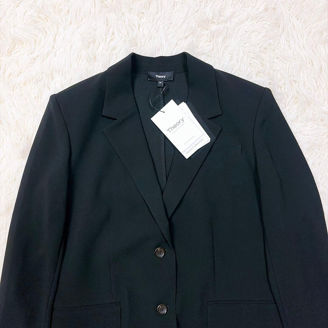【未使用】theory Satin Crepe Straight Blazer