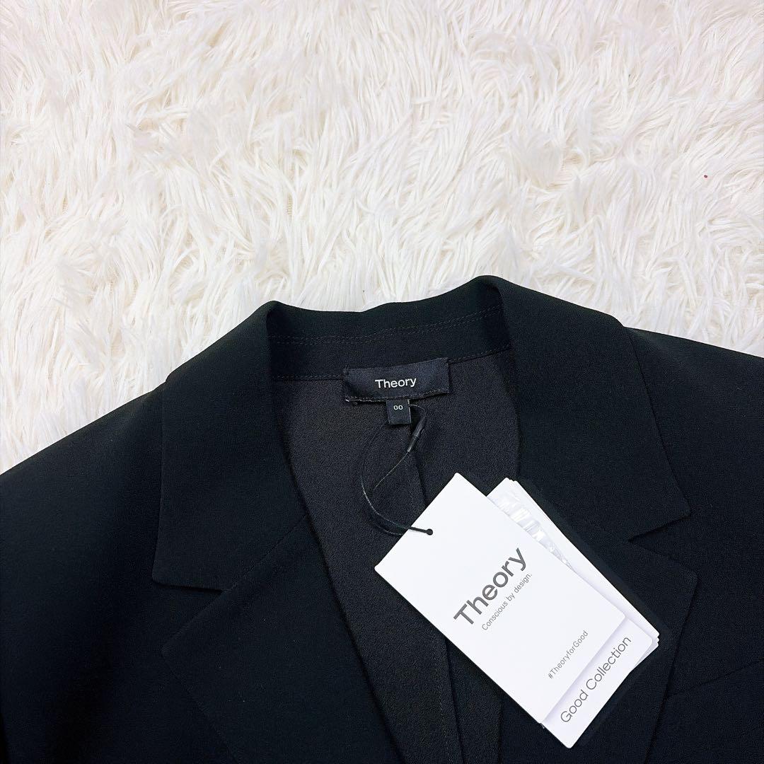 【未使用】theory Satin Crepe Straight Blazer