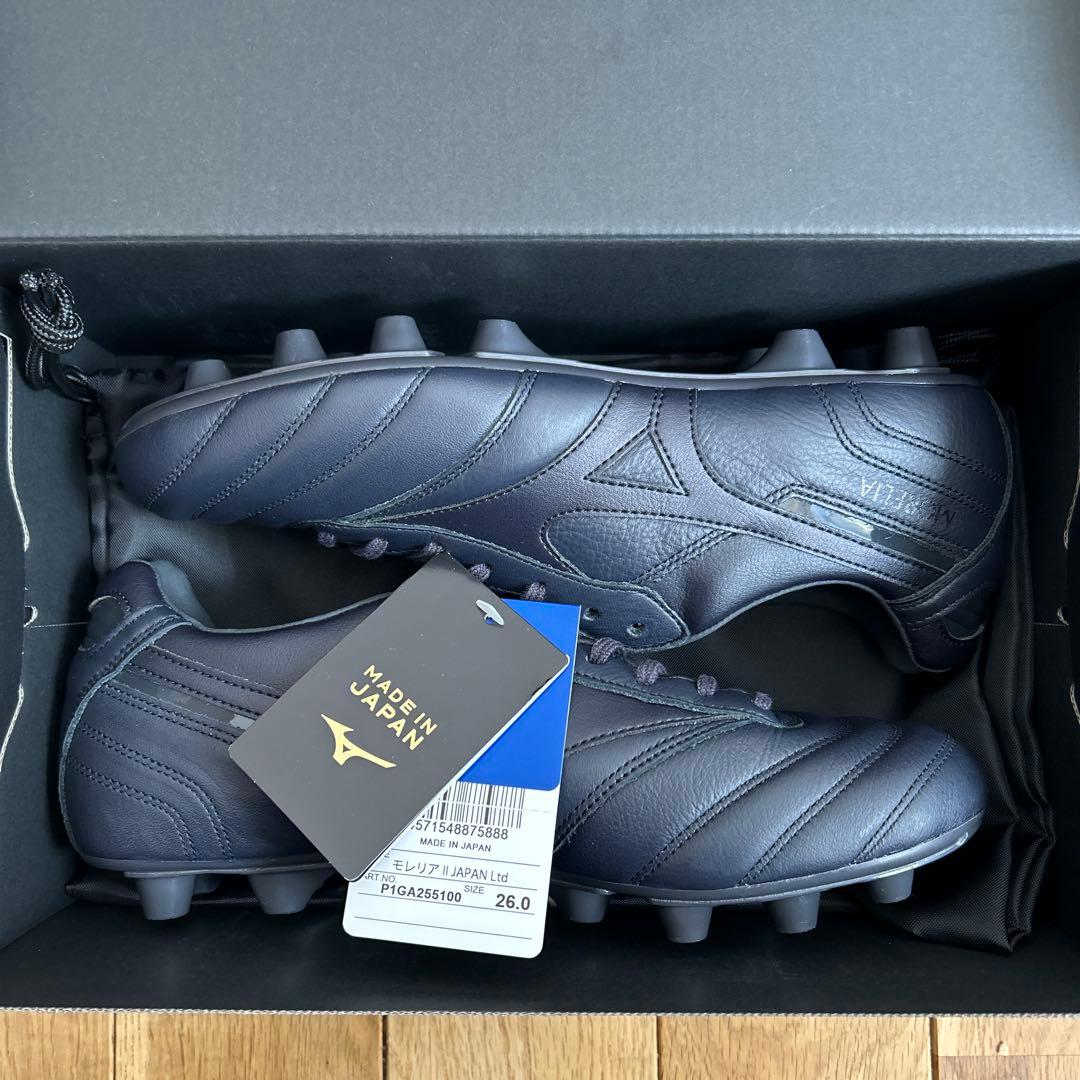 ミズノ モレリア II JAPAN Ltd DNA ブラック26.0cm 限定
