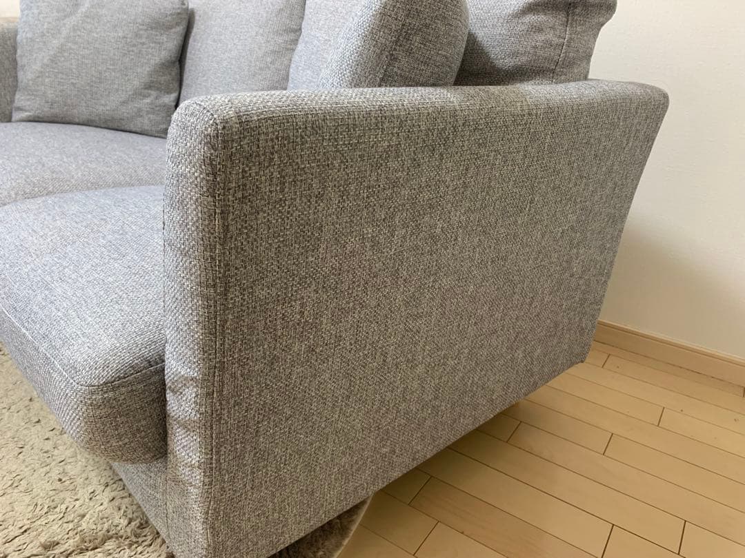 ニトリ　グレー ファブリックソファ 2人掛け