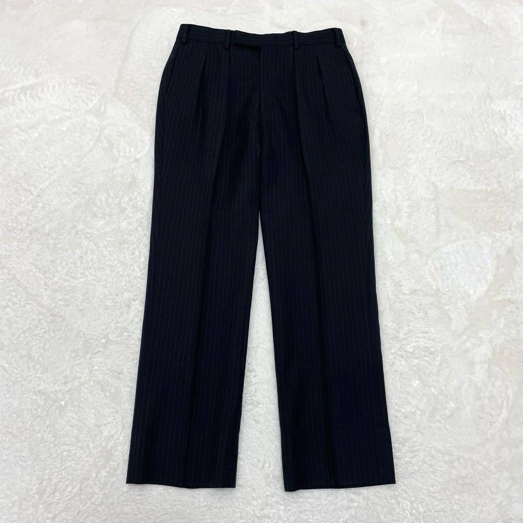 【美品】バーバリーブラックレーベル 3ピース スーツ ブラック ストラップ S